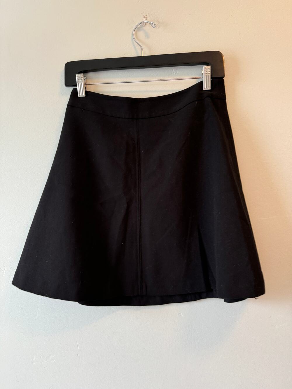 LOFT Black High-Waisted Flare Skirt